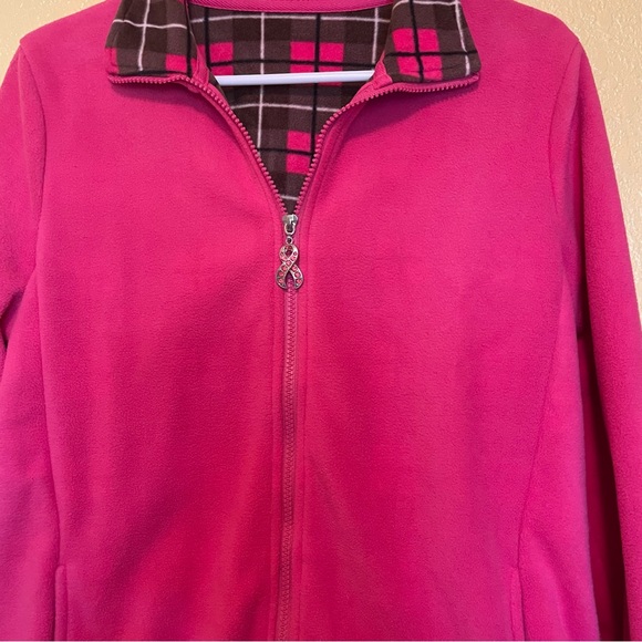 Avon Women’s Breast Cancer Crusade Fleece Jacket Medium - Picture 2 of 10
